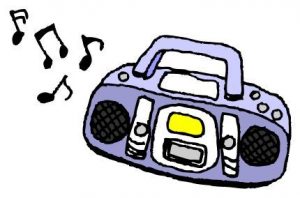 補正下着-ラジオ付きCDプレーヤー