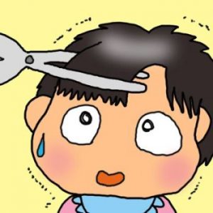 赤ちゃんのヘアカット1-AC