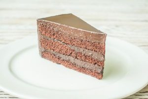 Selective focus point chocolate dessert cake